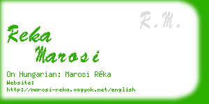 reka marosi business card